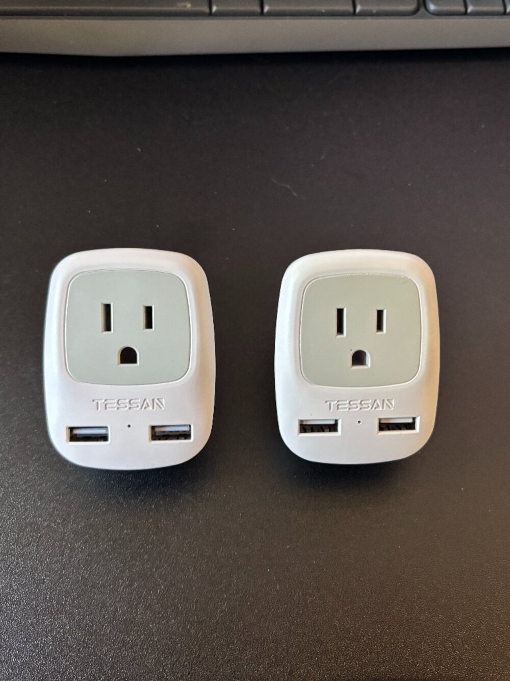 Tessan UK and European Travel Power Adapters with USB-A Chargers
